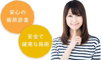 安心の術前検査　安全で確実な施術